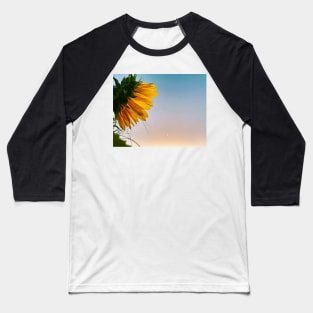 Sunflower and Moon - photograph by Margo Humphries Baseball T-Shirt